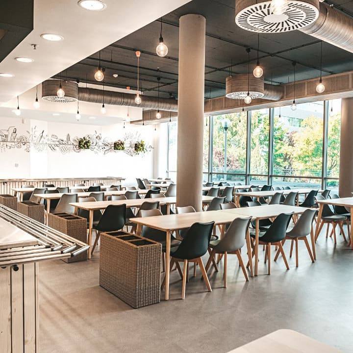 A guest seated inside il Bistro